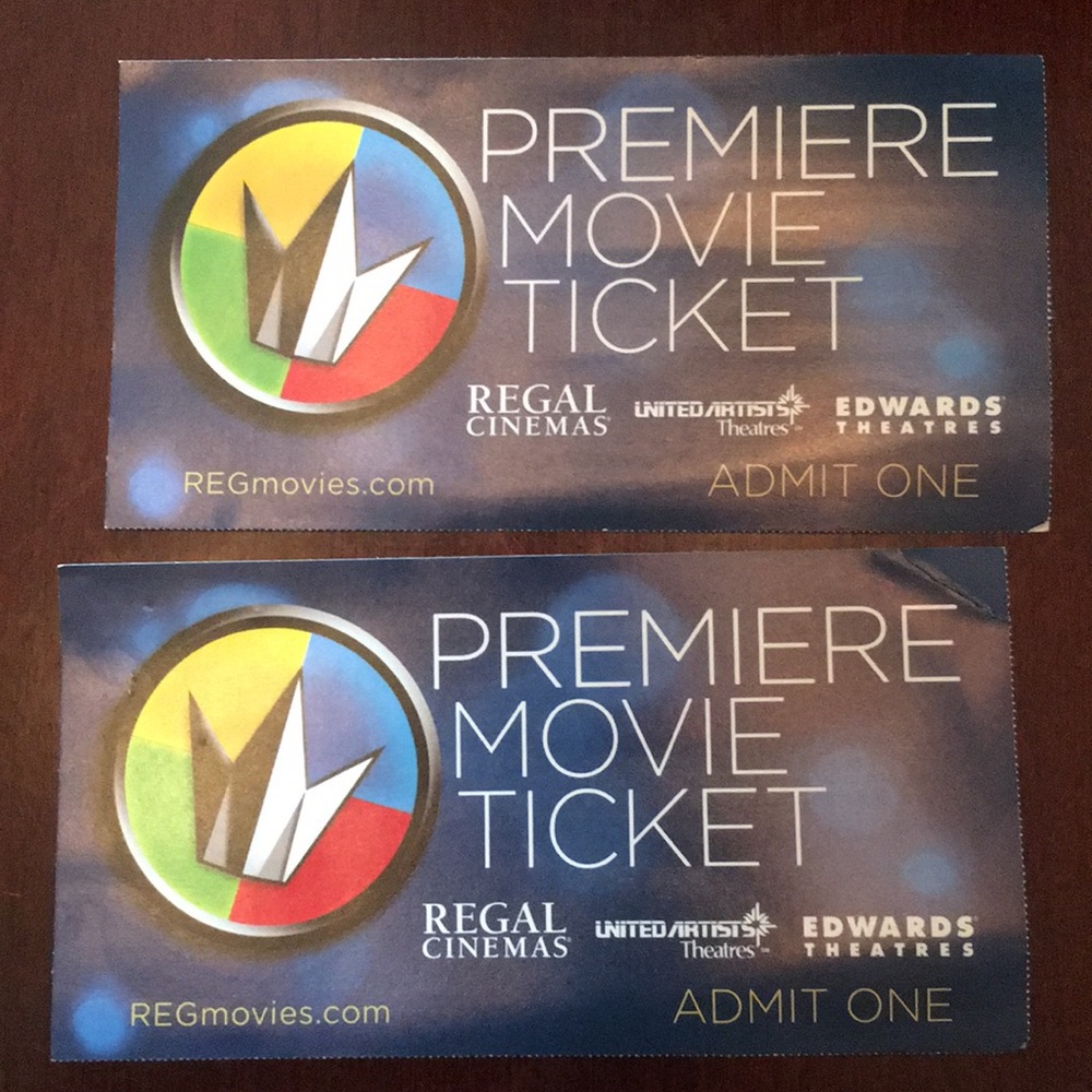 Regal premiere movie tickets